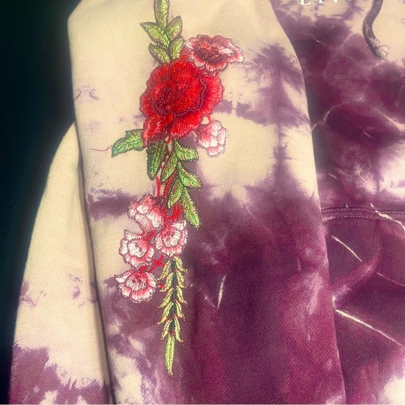 BNWT CIVIL REGIME CRANBERRY MARBLE WASH MEDIUM MENS UNISEX TIE DYE HOODIE - Picture 5 of 16